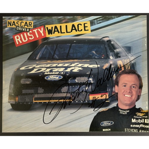Rusty wallace signed autograph - rusty,